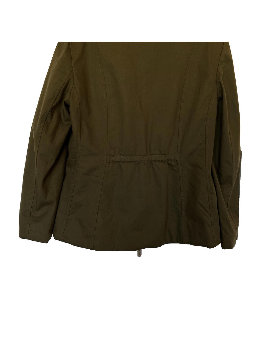 Chico's Jacket Beaded Band Military Womens Size: 1 (8-10)Frog Closure Green - Picture 2 of 9